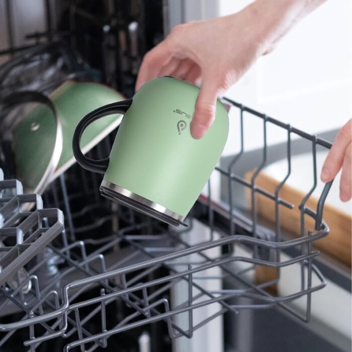 Кружка для кави та чаю Ideus 470 мл з нержавіючої сталі, подвійні стінки, вакуумна ізоляція, зелена