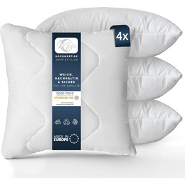 Подушки для дивану MOON Feeling 4 шт, 60x60 см, стьобані, наповнені, із застібкою-блискавкою, особливо щільні, пральні при 95°C, внутрішні подушки для дивану та ліжка