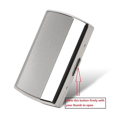 Металеве тютюнотримач Fashion Unique, 85 мм, King Size, 12 шт. (Смугасте срібло)