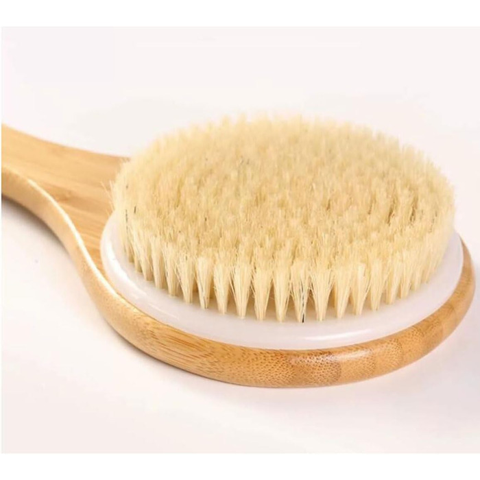 Women's Bath and Body Brushes with Bamboo and Boar Bristles, Long Handle Bath Brushes, Back Scrubbers for Shower for Men