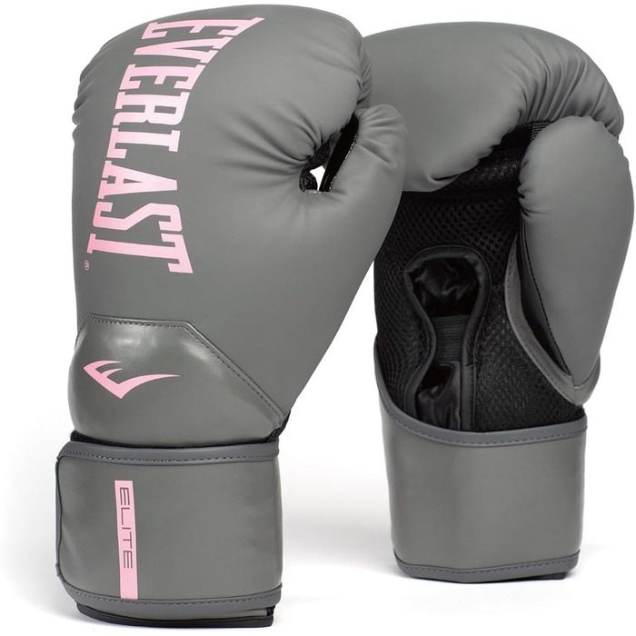 Жіночі боксерські рукавички Everlast Elite Prostyle, 14oz, сірий/рожевий