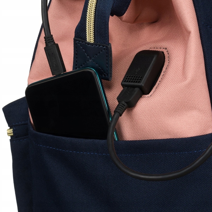Міський рюкзак Peterson PTN ALFA NAVY+PINK, рожевий