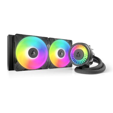 Arctic Liquid Freezer III Pro 280 A-RGB - водяне охолодження ПК, AIO кулер для CPU, Intel & AMD, білий, ефективна помпа PWM, 200–1900 rpm