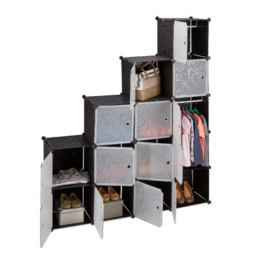 Relaxdays Clothes Rack Storage System, 11 Compartments