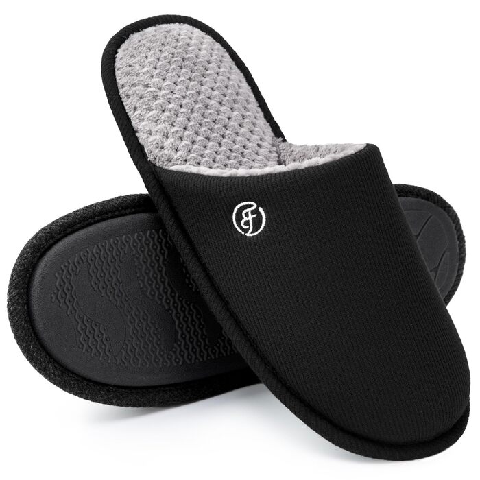 Чоловічі в'язані домашні тапочки EverFoams з Memory Foam, 40/41 EU, чорні