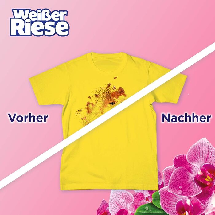 Гель для прання кольорових речей Weißer Riese Color Gel Aromatherapie Floral Sensation з орхідеєю, 6х22 прань, для сяючої чистоти та аромату