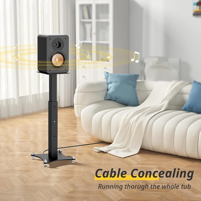 Підставка для колонок, регульована по висоті 50-70 см, універсальна, з кабелеуправлінням, 30 кг, набір 2 шт.