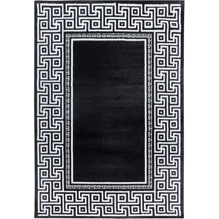 Килим для вітальні HomebyHome 120x170 см прямокутний чорно-сірий з коротким ворсом, дизайн з дерева. Підходить для спальні, їдальні, кухні. М'який, пухнастий, легко миється.
