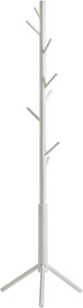 YMYNY Clothes Rack, For Clothing, Jackets, Hat, Wardrobe in Tree Shape, Clothes Rail With 8 Hooks, Bedroom, Hallway, Natural Colors HCR001N (White)