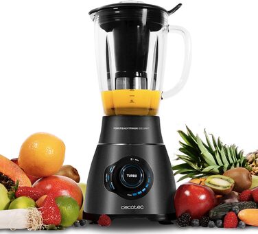 Блендер Cecotec Glas-Mixer Power Titanium 1800 Вт з колбою 1.8 л з термостійкого скла та титанових лез