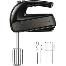 Ручний міксер Black+Decker BXMX500E, 500W, нержавіюча сталь, сірий/чорний