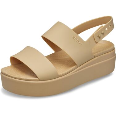 Crocs Brooklyn Wedge сандалі жіночі бежеві (34 EU) - комфортні босоніжки на платформі