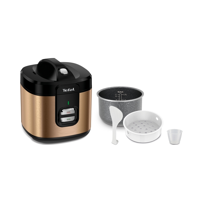 Мультипільча-рисоварка Tefal Coppertinto, електричний казан 700 Вт, 2 л, RK364G