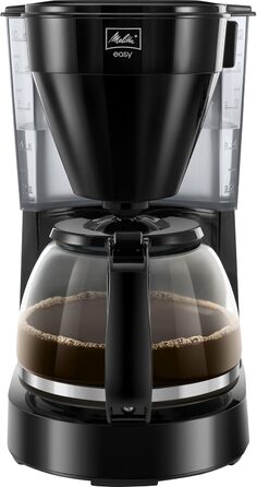 Кавомашина Melitta Easy знімний швенк-фільтр, скляна кавоварка з функцією стоп-краплі, для 10 чашок кави, чорна