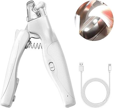 Професійний триммер для когтів домашніх тварин з LED-підсвічуванням: для собак та котів середніх та маленьких порід, з високоякісною лезою та пилочкою для догляду за кігтями