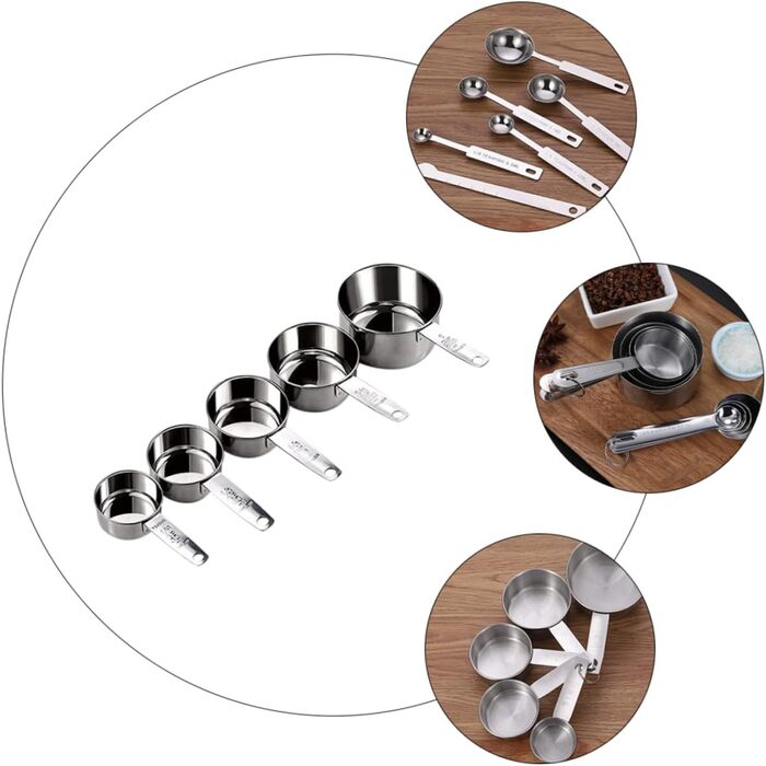 DECHOUS 12-Piece Measuring Spoon Set for Baking - Stainless Steel, Graduated Kitchen Cups, Spoons for Easy Measuring