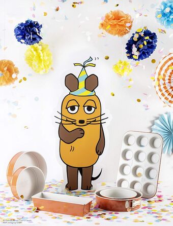 Форма для випічки Dr. Oetker DieMaus, Ø 26 см, сталева, з антипригарним покриттям (помаранчевий/кремовий)