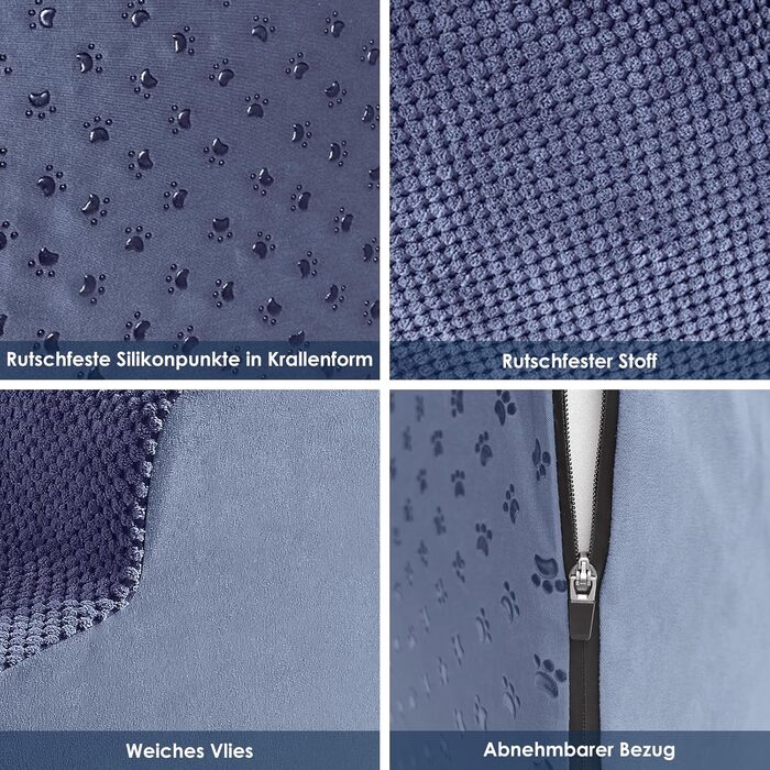 Сходинки для собак: 2-ступенева рамка для маленьких собак з високощільної піни, знімні та портативні. Підходять для дивану, ліжка та авто. Нековзна підставка, блакитний колір