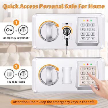 Сейф для дому Safe Tresor 25L вогне- та водостійкий з цифровим кодом, полицею та сигналізацією для цінностей, документів, ліків