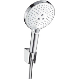 Душова лійка hansgrohe Raindance Select S 120, 3 режими, біла/хром, з тримачем