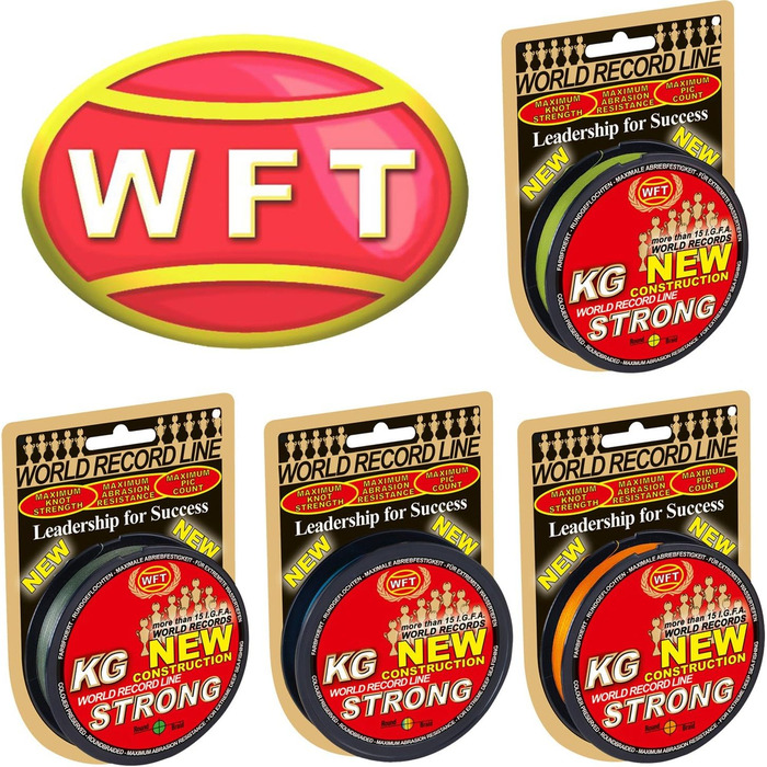 Плетена рибальська волосінь WFT KG Strong 300м 0,25мм 39кг для морської риболовлі