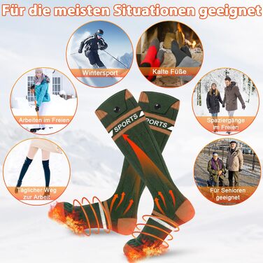 Гріючі шкарпетки з підігрівом, 8000 mAh, USB, з керуванням через додаток, для жінок та чоловіків, теплі зимові шкарпетки, різні кольори