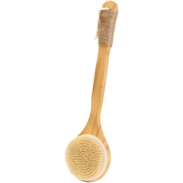 Women's Bath and Body Brushes with Bamboo and Boar Bristles, Long Handle Bath Brushes, Back Scrubbers for Shower for Men