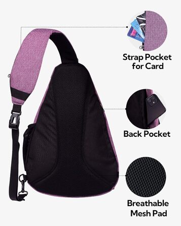 Сумка через плече Waterfly Lila - спортивна, для подорожей, хайкінгу, велоспорту та альпінізму