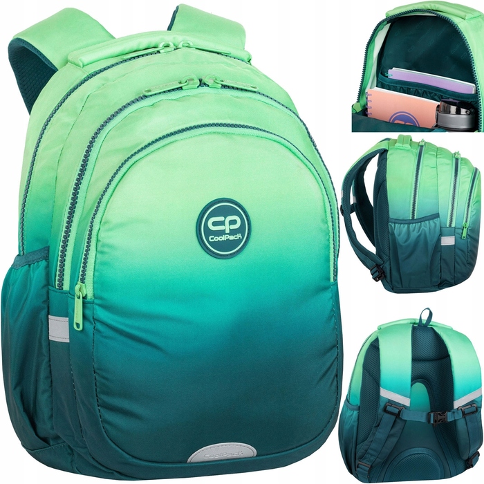 Шкільний рюкзак багатокомпартментний CoolPack, зелений, 21 л