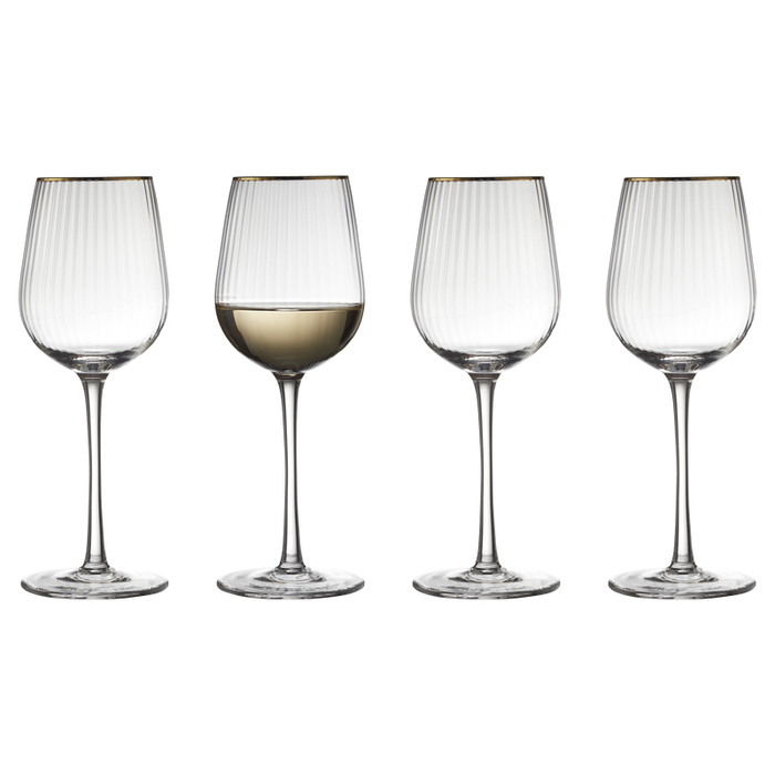 Келихи для білого вина Lyngby Glass Palermo, білі, 300 мл, 4 шт.