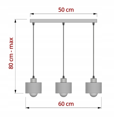 Підвісна лампа Luxolar 485, 3 цоколі E27