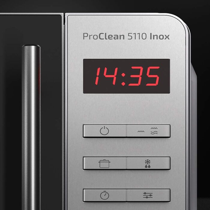 Мікрохвильова піч Cecotec Pro Clean 5110 Inox: 20 л, 700 Вт, гриль 800 Вт, LED, Digital, нержавіюча сталь