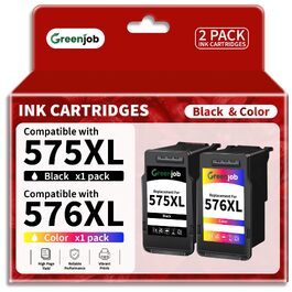 Набір картриджів 575 XL та 576 XL для принтерів Canon Pixma TS3550i, TS3551i, TS3750i, TS3751i, TS3752i, TR4750i, TR4751i (чорний та кольоровий, 2 шт.)