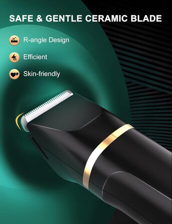 Електричний триммер для чоловіків 3-в-1 Intimrasierer: триммер для носа, обличчя та тіла, IPX7, чорний