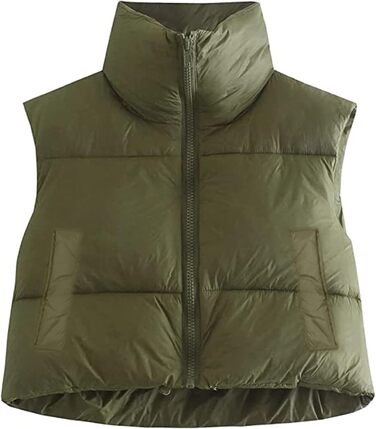 Жіноча коротка куртка-пуховик Geagodelia з рукавами-регланами, легка елегантна тепла куртка для осені/зими (чорний, хакі з кишенями)