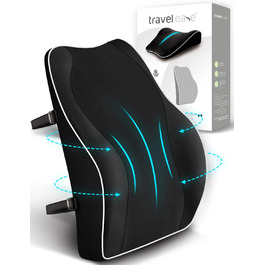 Подушка для спини Ergonomisches RückenKissen Travel Ease з Memory Foam - для офісного та комп'ютерного крісла, чорна