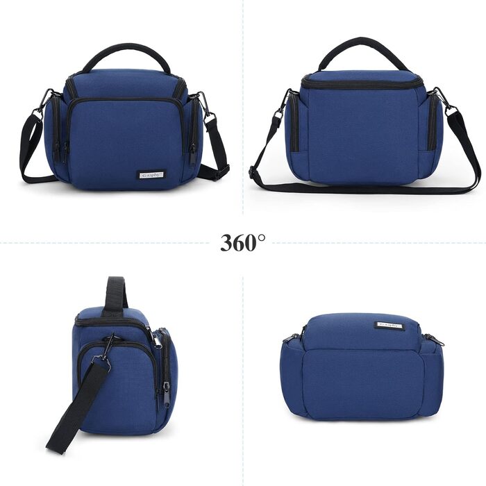 Сумка для камери Baigio: фотосумка для DSLR/SLR камер, об'єктивів та аксесуарів (темно-синій)