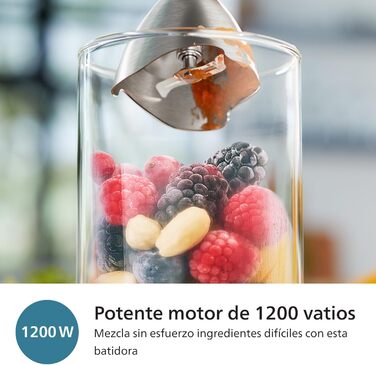 Philips 5000 Series Immersion Blender with Chopper, Compact Chopper, Whisk - 1200W Power. ProMix Technology. LED Speed Indicator. Variable Speed Control (HR2685/00) + Chopper, Compact Chopper, Whisk