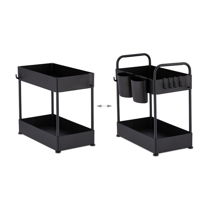 Relaxdays Under Sink Shelf with 2 Shelves