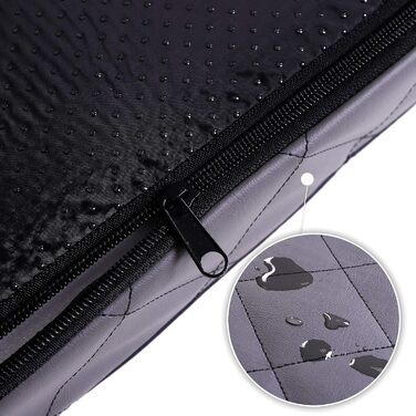 Ортопедичний килимок для собак Lionto з Memory Foam, 80x55 см, сірий. Знімний чохол, антиковзаюча підкладка.