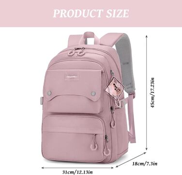 Шкільний рюкзак для дівчаток та хлопців підлітків, рюкзак для жінок та чоловіків, рюкзак для ноутбука 15,6 дюймів, повсякденний рюкзак для подорожей та навчання, водонепроникний, рюкзак для коледжу #6 фіолетовий