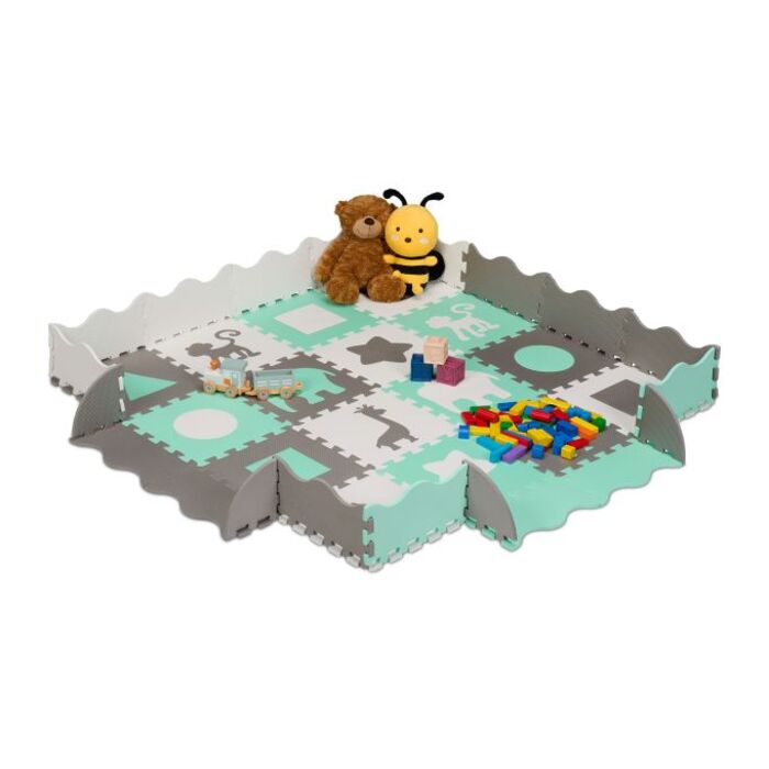 Relaxdays Puzzle Mat with Border
