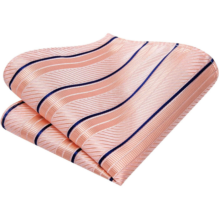 Краватка чоловіча Dubulle з квітковим візерунком Paisley, шовкова краватка, в смужку, комплект з нагрудною хустинкою для весілля та бізнесу (B Рожевий)