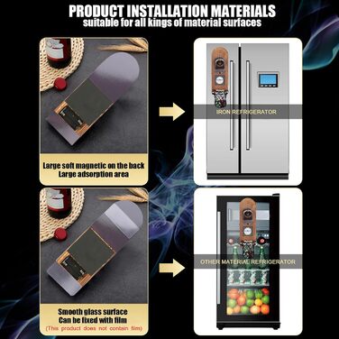 ZONSUSE Bottle Opener Wall Mount Magnet with DIY E-Ink Screen, Vintage Wood Beer Opener Wall with Holder, Customizable Images/Texts, Unique Gift Ideas Gifts for Men Christmas Gifts