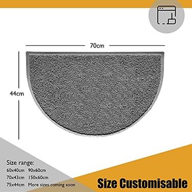 Килимок Nicoman Star з зірковим візерунком (для дому та вулиці), 60x40 см, сірий. Килимок Nicoman Star (серце, для вулиці), 44x70 см (півколо)