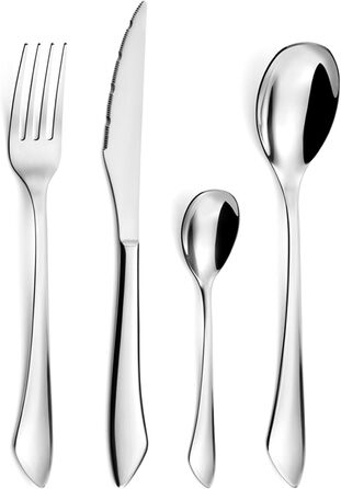 Набір столових приборів Amefa INSTINCT для 4 осіб (24 шт.) | Нержавіюча сталь 18/0, матове покриття, PVD, вінтажний стиль