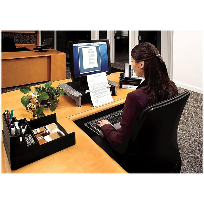 Підставка для ноутбука та монітора Fellowes Office Suites, регульована, чорна