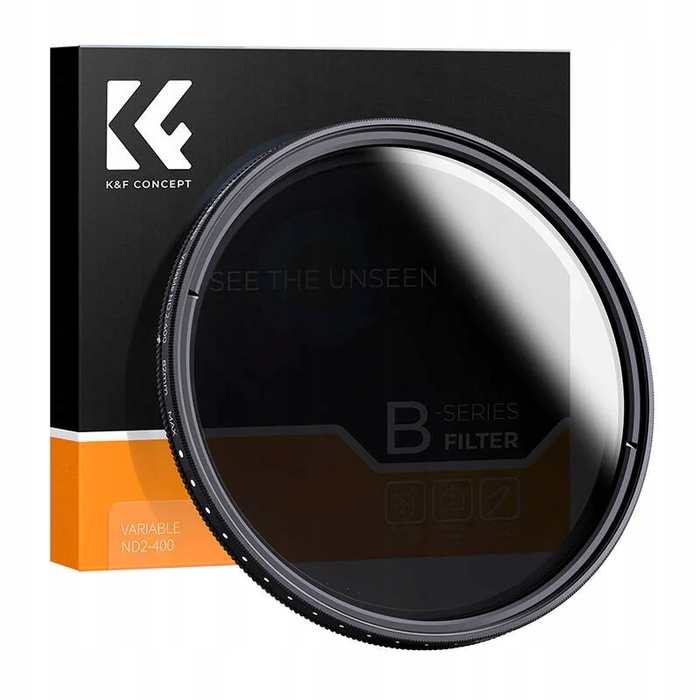 Регульований нейтральний фільтр K&F Concept ND2-ND400 FADER Nano-B, 67мм