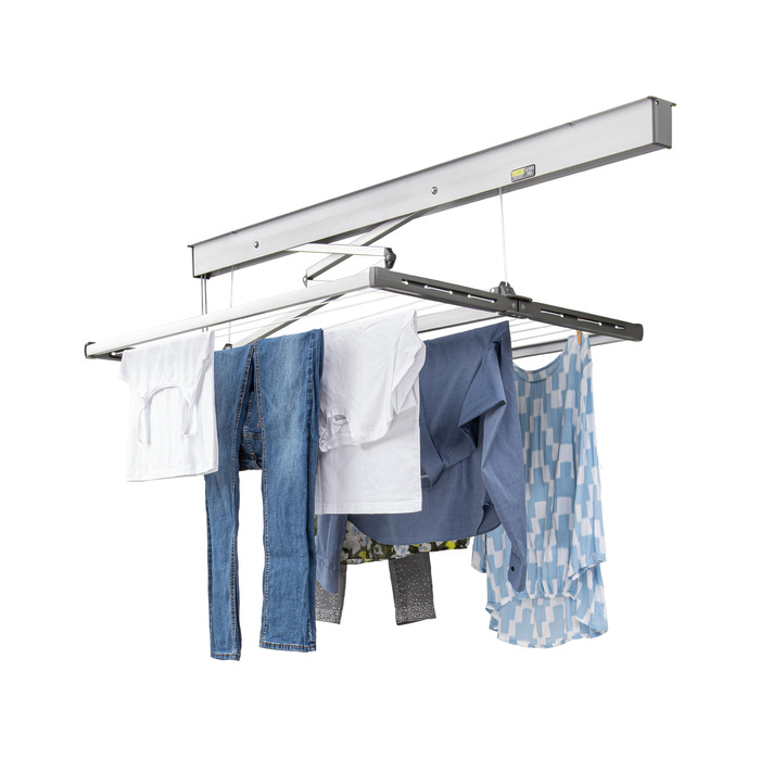 Сушилка для білизни на стелю Juwel Samba 140 (довжина сушіння 13,7 м, для великих речей/постільної білизни, регулюється до 120 см) 30041
