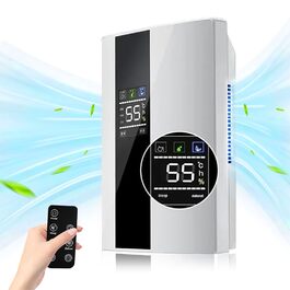 Електричний осушувач повітря 2200 мл - тихий, для дому та спальні, 30 м²/24 год, таймер, LED, автовимкнення